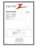 Zenith P60W26 Service manual