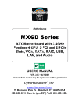 CyberResearch MXGD Series User`s manual