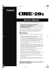 Roland CUBE-20x Owner`s manual