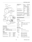 Epson C40UX - Stylus Color Inkjet Printer Specifications