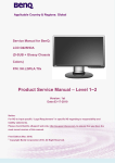 BenQ G922HDL Service manual