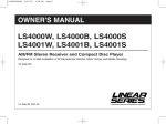 Magnadyne LS4000S LS4001W Owner`s manual