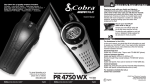 Cobra PR4750wx Owner`s manual