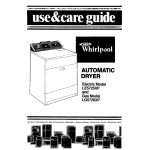 Whirlpool LE5725XP Operating instructions