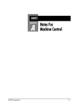Notes For Machine Control
