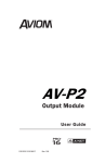 Aviom AV-P2 User guide