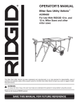 RIDGID MS1060 Operator`s manual