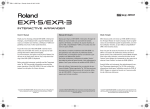 Roland EXR-5S Owner`s manual
