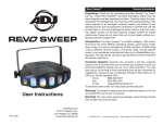 ADJ Revo sweep Instruction manual