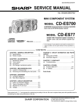 Sharp CD-ES700 Service manual