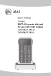AT&T TL7610/TL7611 User`s manual