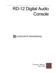 AudioArts Engineering RD Owner`s manual