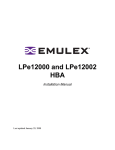 Emulex LightPulse LPe12000 Installation manual