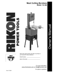 Rikon Power Tools 10-110B Owner`s manual