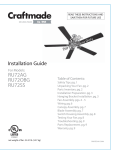 Craftmade RU72SS Installation guide