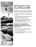 Chapter Introduction to the Cisco IOS and SDM