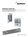 Delfield Meridian MFR2-G Installation manual