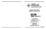 Communications Specialties Fiberlink 7500 User`s manual