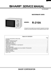 Sharp R-210A Service manual
