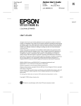 Epson Stylus Color IIs User`s guide