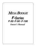 Mesa/Boogie F-50 Owner`s manual