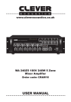 Clever Acoustics MA 240Z5 User manual
