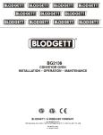 Blodgett BG2136 Specifications