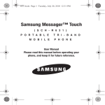 Samsung MESSAGER S C H - R 6 3 1 User manual