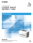 Canon LBP3200 - LBP 3200 B/W Laser Printer User`s guide