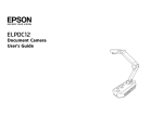 Epson ELPDC12 Document Camera User`s guide