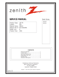 Zenith IQD27D53T Service manual
