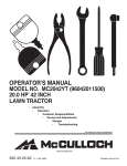 McCulloch MC2042YT (96042011500) Operator`s manual