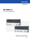 Extron electronics SW HDMI LC User guide