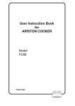 Ariston 7 Cuochi Instruction manual