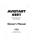 Avital 6501 Owner`s manual