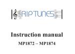 RIP TUNES MP1874 Instruction manual