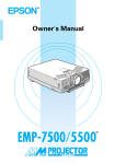 Epson EMP-7500/5500 Owner`s manual