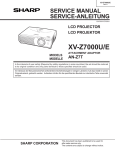 Sharp XV-Z7000U Service manual