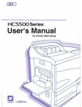Riso HC5500 User`s manual