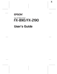 Epson 2190 - FX B/W Dot-matrix Printer User`s guide