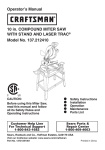 Craftsman 137.212410 Operator`s manual