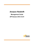 Amazon Redshift User guide