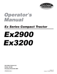 Cub Cadet EX2900 Operator`s manual