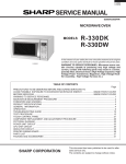 Sharp R-330DK Service manual