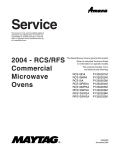 Maytag RFS12SW2 Operating instructions