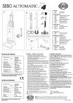 Sebo Automatic X4 Operating instructions