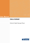 Advantech DSA-2102 Series User manual