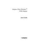 Adaptec Ultra Wireless Ultra WirelessTM USB Adapter User`s guide