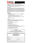 Braemar WF2000 Operating instructions