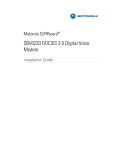 Motorola SBV6220 DOCSIS Installation guide